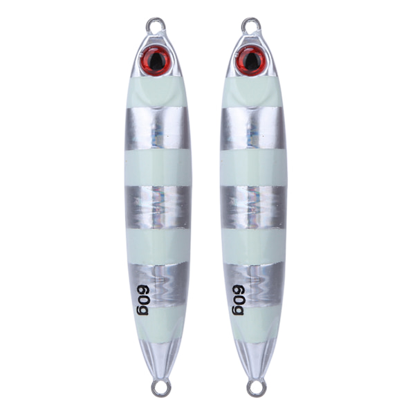 2PCS Q11 60g Konstgjord Långskottsfiske Lure Luminous Bait Tackle Tool Tillbehör