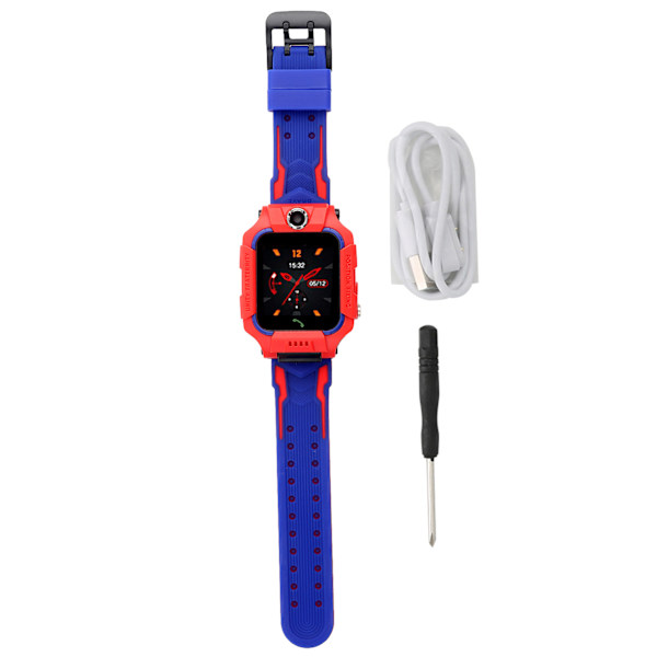 Q19 Barn Smart Klocka Vattentät Plug In Kort Kamera Positionering Armband (rouge)