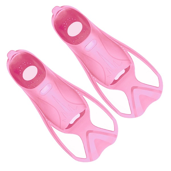 1 par simträning fenor för barn simfenor lär simutrustning för pojkar flickor rosa vit XXXXS(30‑31)