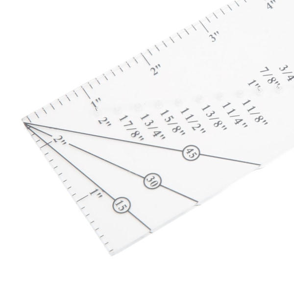 Sömnadsmånlinjal med magnetisk sömguide, tydlig skala, robust, hållbar, hög precision, bärbar symaskinslinjal, transparent