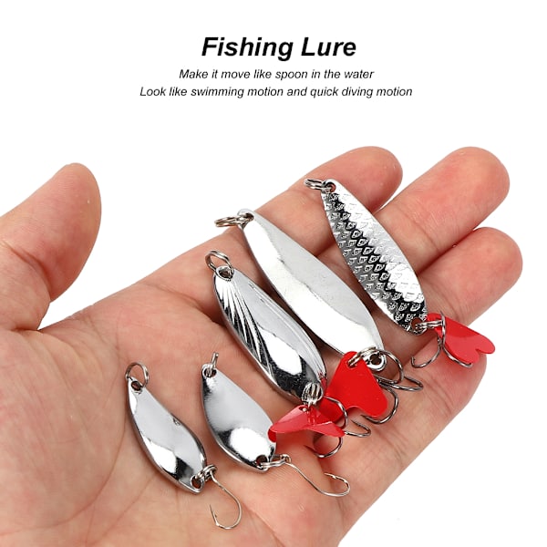 10PCS/Set Sequin Hard Lure Metal Artificial Simulation Spoon Bait Fishing Tackle Box