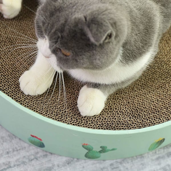 Kattskrap-paradis, Högdensitetsmaterial Lounge-säng för Innekatter, Hållbar Skrapbräda av Korrugerad Papp (Small, Rosa)