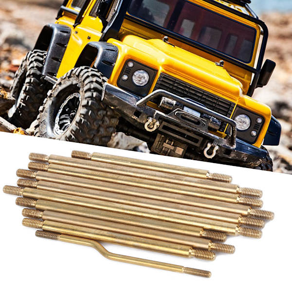 Styrstångsats i mässing för Axial scx10 III AX103007 1/10 RC-bilstillbehör