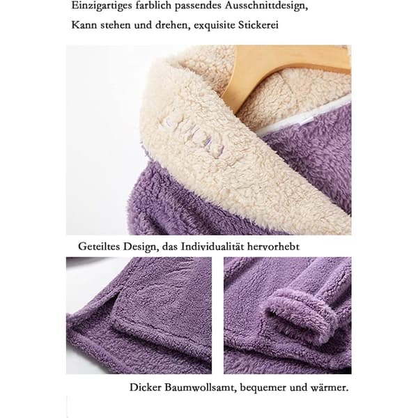 Pyjamas för dam - vinterpyjamas för dam, sammetskrage