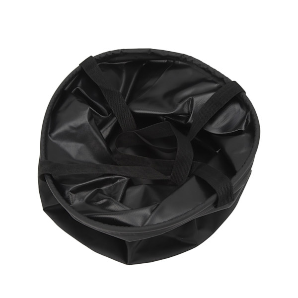 20L Bärbar Camping Hink PVC Fällbar Vattenhink Hög Kapacitet Hopvikbar Behållare för Utomhusaktiviteter Svart