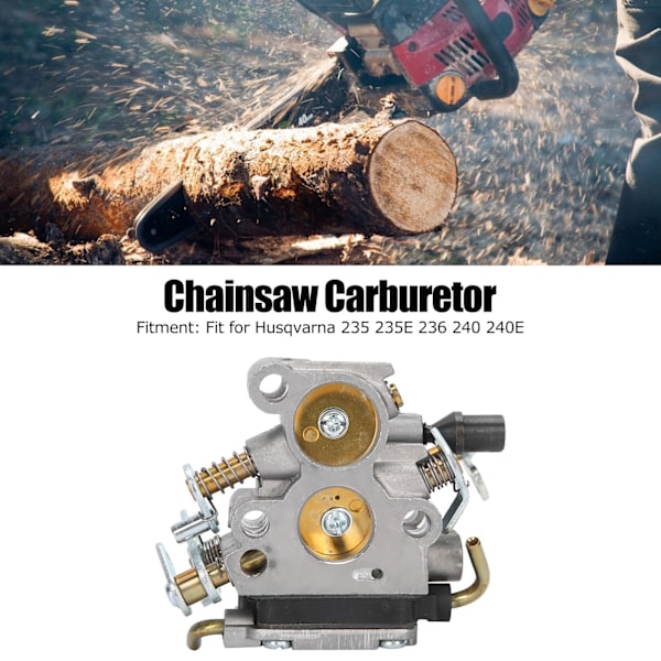 Förgasare Bränsleslang Primer Glödlampa Bränslefilter Set Passar för Husqvarna 235 235E 236 240 240E Motorsåg