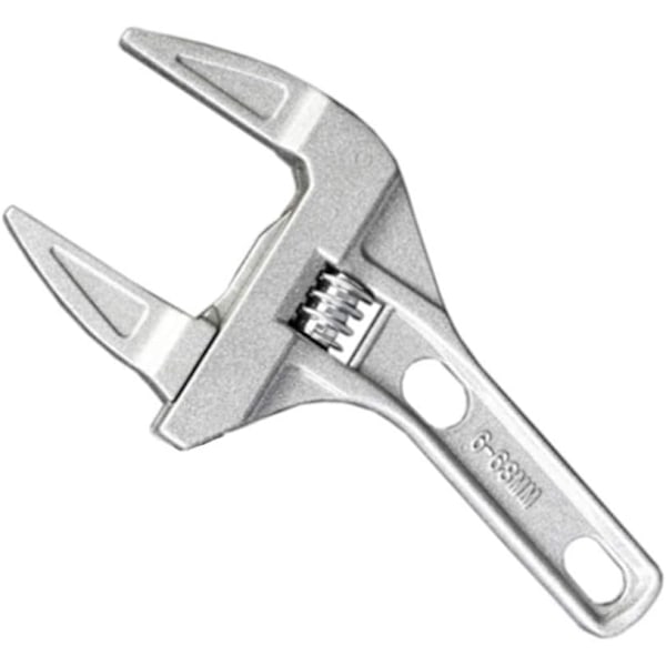 Mångsidig VVS-hjälpreda, justerbar skiftnyckel med stor öppning för trånga utrymmen, lättvikts aluminiumlegering säkerställer enkel hantering, perfekt för