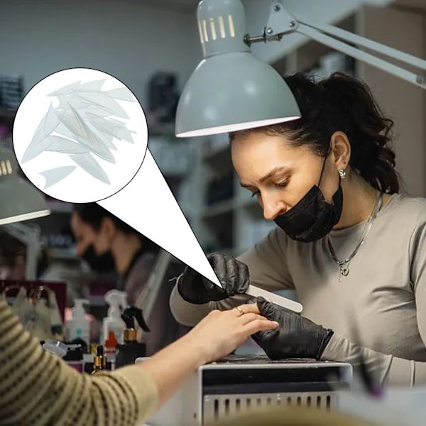 500 st. Naglar Stiletto Kort för Akryl, Klar Halv Täckning Form Naglar Tips Fransk Transparent Nagel Tips Tryck På Falska Artificiella Naglar Form för