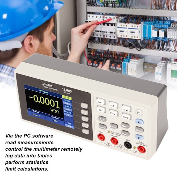 Multimeter Bärbar Skrivbords-LCD 55000 Räkningar Data Sparande Digital Multimeter AC 90‑240V AU-kontakt