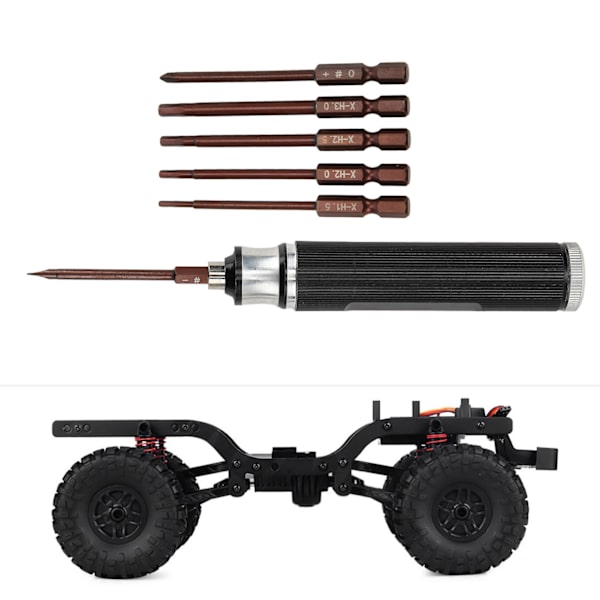 Aluminium RC Hex Skruvmejsel Verktygssats Ergonomisk Design Hållbar RC Bilmodell Reparationstillbehör Svart