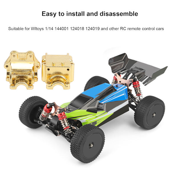 RC-växellådslock i metall, våglåda, differentialdelar för Wltoys 144001 1254 uppgraderingstillbehör