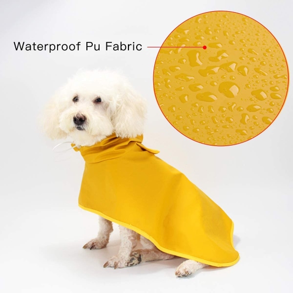 Regnjacka för hund, med reflekterande knappar och dragkedjor, vindtät