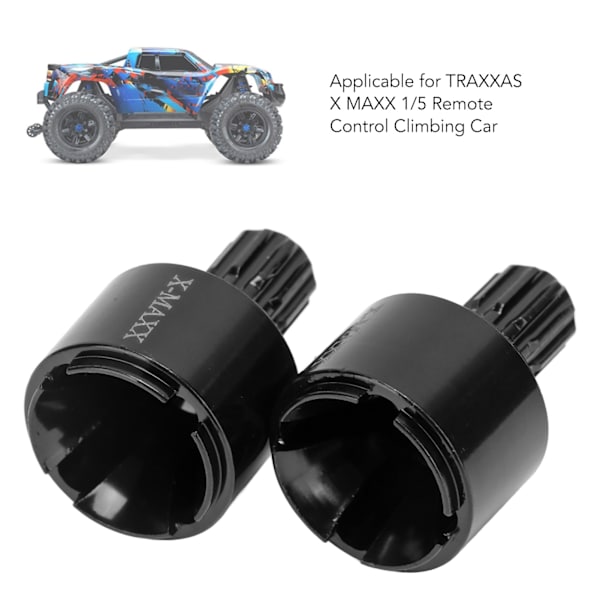 2 st RC främre och bakre drivkoppar svart lätt utbytbara RC ståldrivkoppar för TRAXXAS X MAXX 1/5 klätterbil