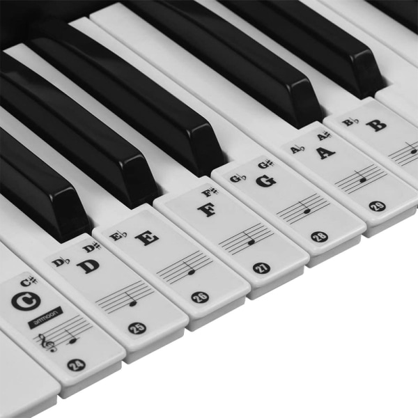 Piano Keyboard Dekal Noter Dekal Transparent PVC