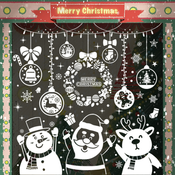 Snöflingor till jul Fönster 4-pack med klistermärken jul
