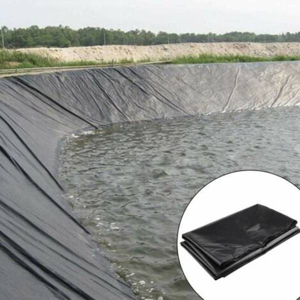 Högdensitetspolyeten dammduk - 3 m x 3 m - Svart - För fiskdammar, bäckar, fontäner och vattenträdgårdar | MOON