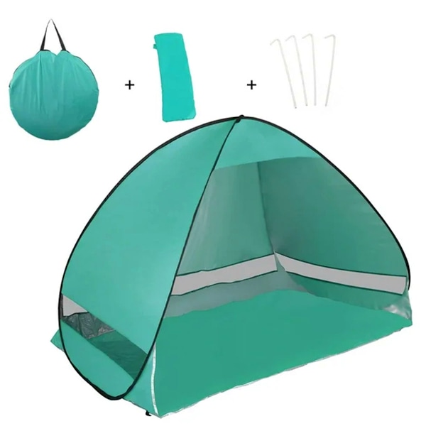 Strandtält, Lättmonterat Pop Up-tält - Snabb Cabana för Solskydd & Utomhusaktiviteter, Direkt Tält med UPF 50 - Portabelt Solskydd för Stranden