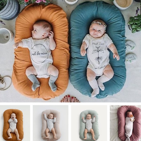 Babynest för Nyfödda, Babynest Överdrag för 0-6 Månader, Portabelt Nest Sovöverdrag