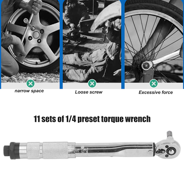 1/4 tums momentnyckel set 1/4 tums driv sexkantshylsnyckelsats för bil motorcykel liten motor underhåll