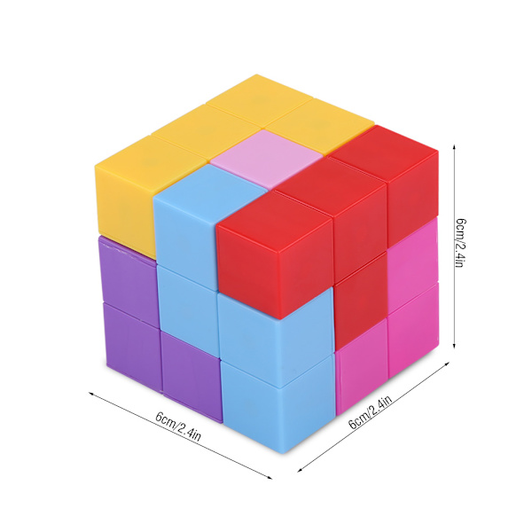 3x3x3 Magnetisk kubpussel Twist Byggklossar Stressavlastning Barn Montering Leksak (ogenomskinlig)