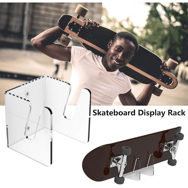 Väggfäste för wakeboard, skateboard väggfäste, väggfäste väggfäste, transparent akryl lämplig för longboard
