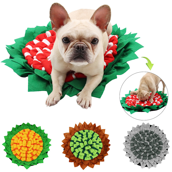 Hunde Puzzle Legetøj, Interaktiv Snusemåtte Med Anti-Slip Foldbart Design Til Mental Stimulering, Holdbart Maskinvaskbart Materiale Langsom Foder, Stress