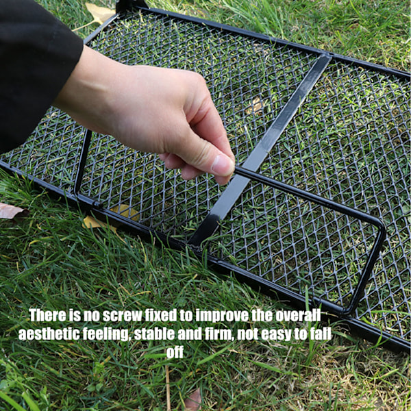 Camping Mesh Bord Fällbar Bärbar Järn Utomhus Nätbord för Picknick Grillfest Bakgårdsfest Singel Mesh Bord