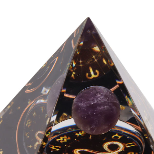 5 cm Orgonitpyramid för positiv energihelande Kristallpyramid Meditation Orgonitpyramid Chakra Zodiak Energikälla Stenbock