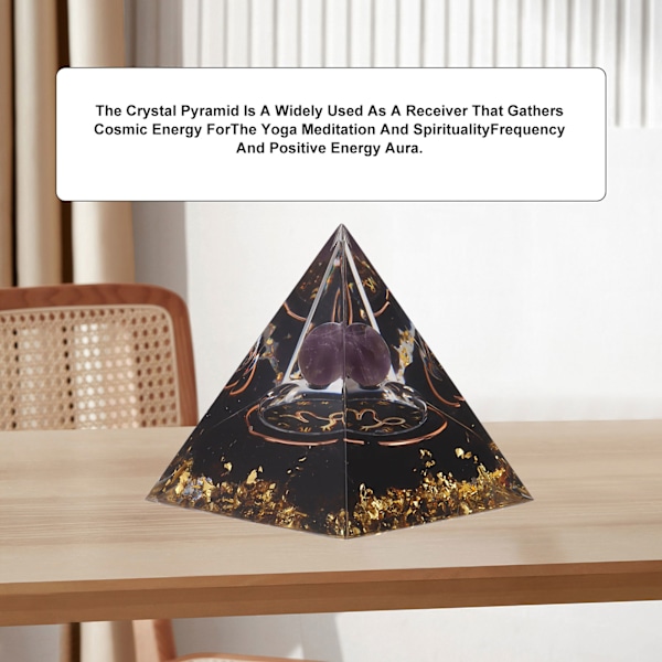 5 cm Orgonitpyramid för positiv energihelande Kristallpyramid Meditation Orgonitpyramid Chakra Zodiak Energikälla Stenbock