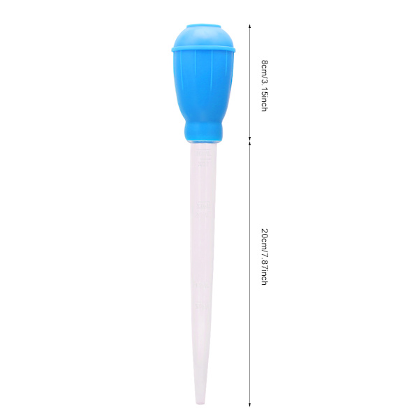 4PCS Mini Manuell Akvarie Vattenväxlare Sugpipett Pump Vattenreningsenhet (Blå)