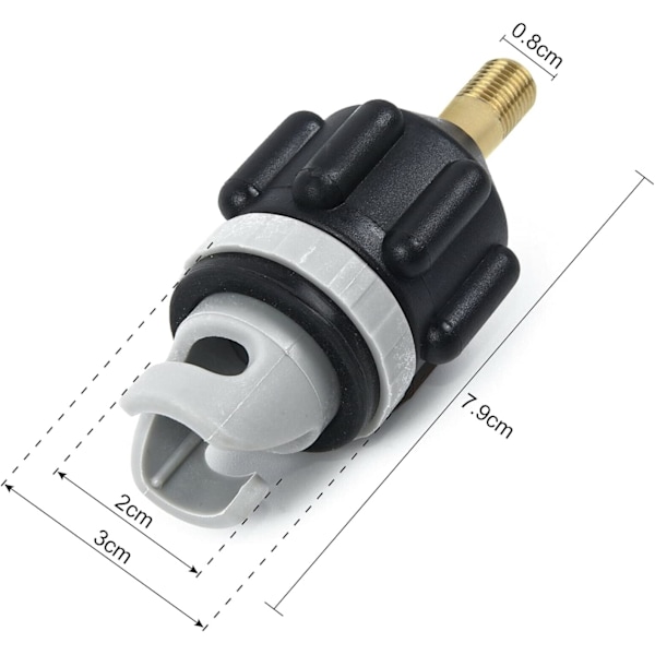 SUP Pumpadapter för uppblåsbar utrustning, Universal Standard Schrader Luftventiladapter Snabb Uppblåsning för Kajak, Stand Up Paddle Board och Mer,