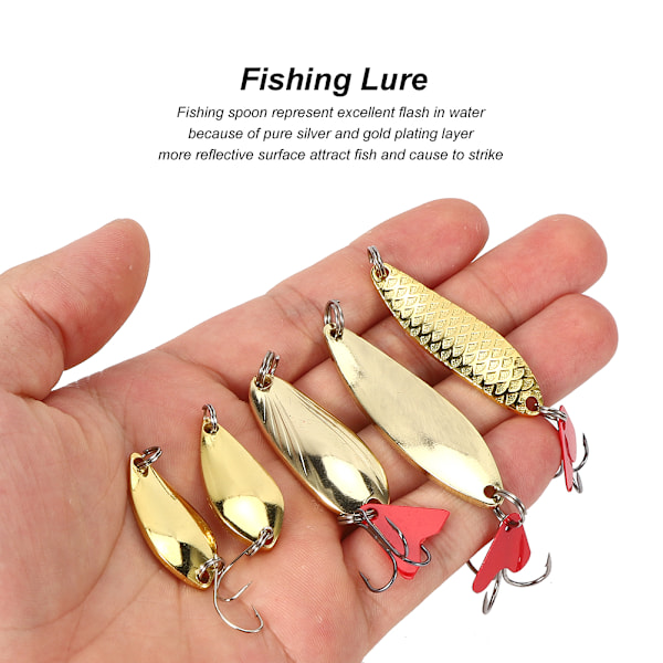 10PCS/Set Sequin Hard Lure Metal Artificial Simulation Spoon Bait Fishing Tackle Box