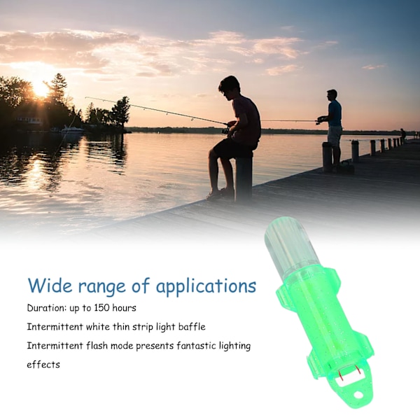 Undervattenslocklampa fiskattraherande indikator LED fiskebete ljus för fiskeredskap grönt ljus