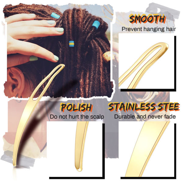 12 delar Sisterlock Återtäta Verktyg Interlocking Tool för Locs Dreadlocks Verktyg Virkad Microlocks Interlock Dreads Hårtightening Extensions Tool