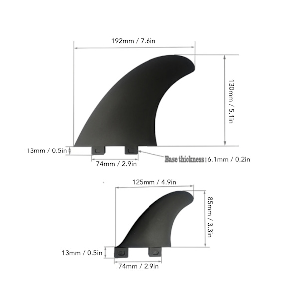 3 st surfbrädefenor PVC snabbkoppling ersättning tri fenor set för longboard surfbräda paddleboard