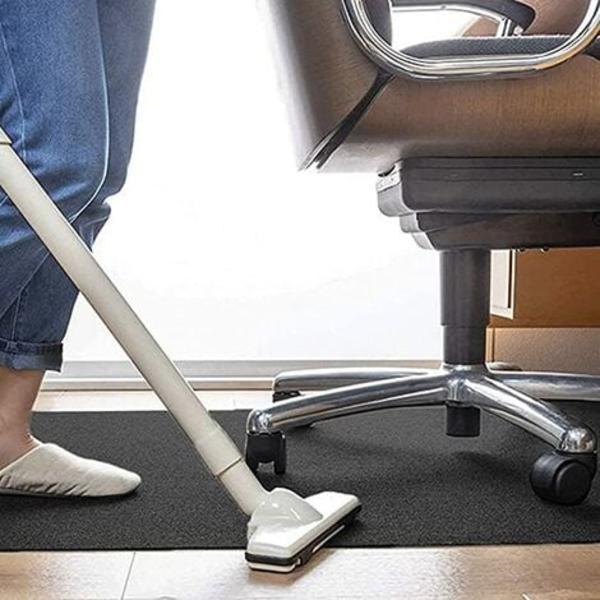 Kontorsstolsmatta Golvskydd Matta Rektangulär Tvättbar halkfri golvskydd för trägolv och kakelgolv Svart 120x90cm