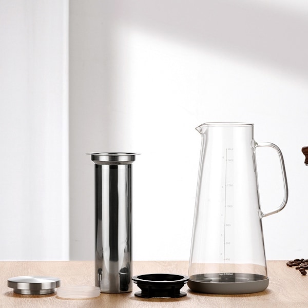 Kallbryggare Kaffemakare Enkel att Använda 1,5 Liter Teinfuser Kallkanna Iskaffemakare