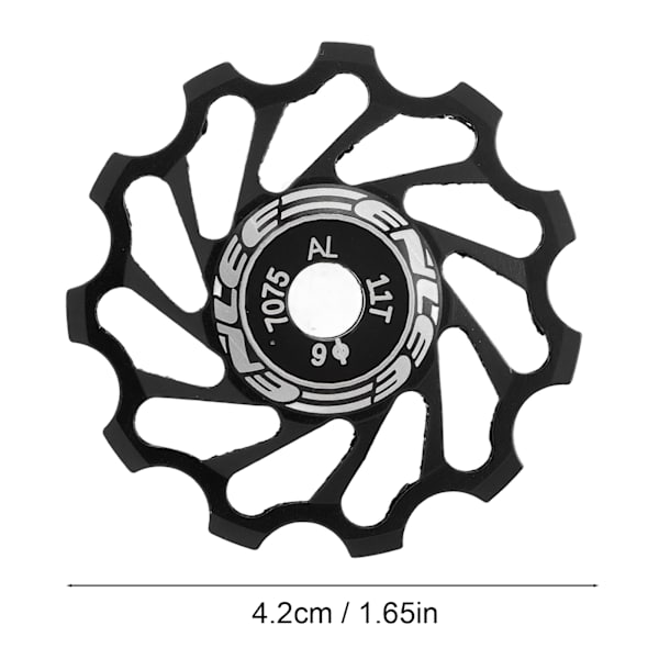 Bakre växelhjul för mountainbike, 11T, metallkeramik, svart