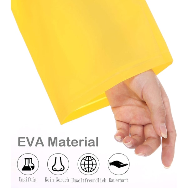 Regnrock EVA Rese Transparent Regnponcho Regntillbehör för Män och Kvinnor Regnkläder Regnkappa Regnjacka Vattentät för Vandring, Cykling, Camping