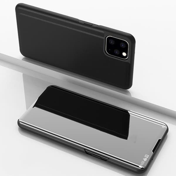 Til iPhone 15 Plus - Telefoncover - Sort Stående Spejlholder