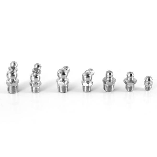 45-dels M6/M8/M10 Hållbara Metallmässing Zerk Smörjnippel Passande Sortimentssatser