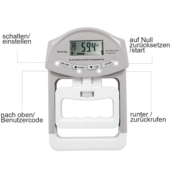 Digital Hand Dynamometer Grip Strength Measurement Meter Auto Capturing Electronic Hand Grip Power