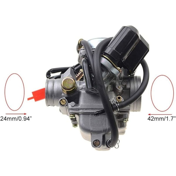 Högpresterande förgasare för 4-taktsmotor, robust och hållbar förgasare lämplig för GY6 125cc 150cc, elektrisk choke säkerställer smidig drift