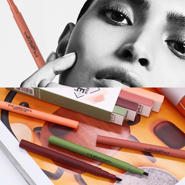 Vattentätt Eyeliner Kit, 24-timmars Anti-Svett Smokey Eyeliner, Exakta Designer Ultra Fin Spets För Perfekta Kattögon (4 st)