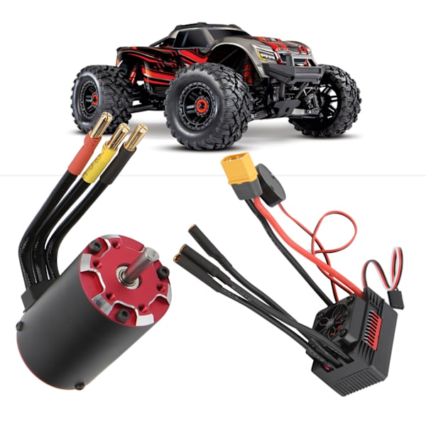 V2 Supersonic 3660 2800KV Motor 60A ESC Kit Borstlös Combo med Temperatursensor för 1/10 RC-fordon