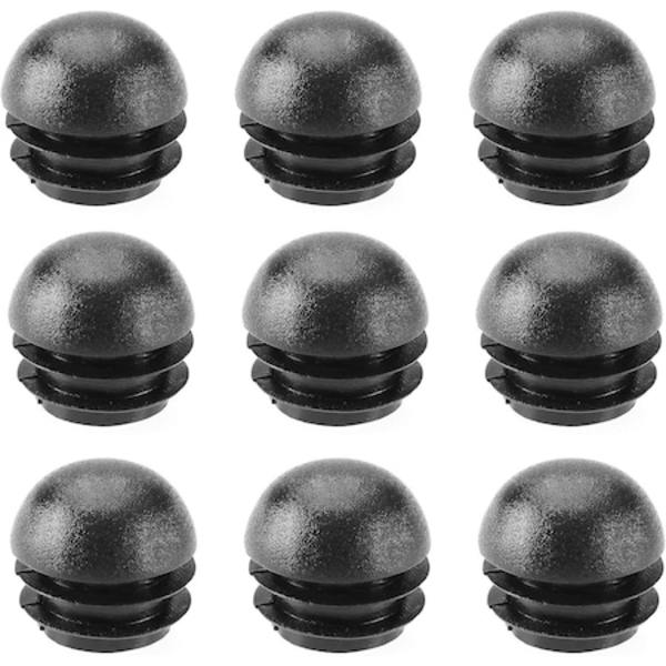 Sats med 9 stolsbenskydd, Plast, 2,5x2,3 cm, Svart