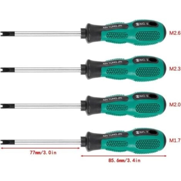 Skruvmejselset, U-gaffelskruvmejsel 4 st/set U-gaffelskruvmejsel Magnetisk skruvmejsel Spårskruvmejsel Multifunktionshandverktygssats CR-V