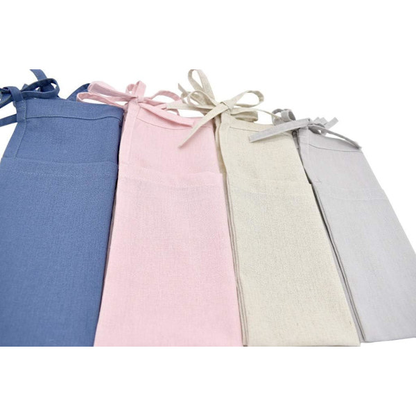 Hängande förvaringsväska – Baby Crib Pocket Organizer Solid Nursery Bedside Toys Hängande förvaringsväska (Beige)