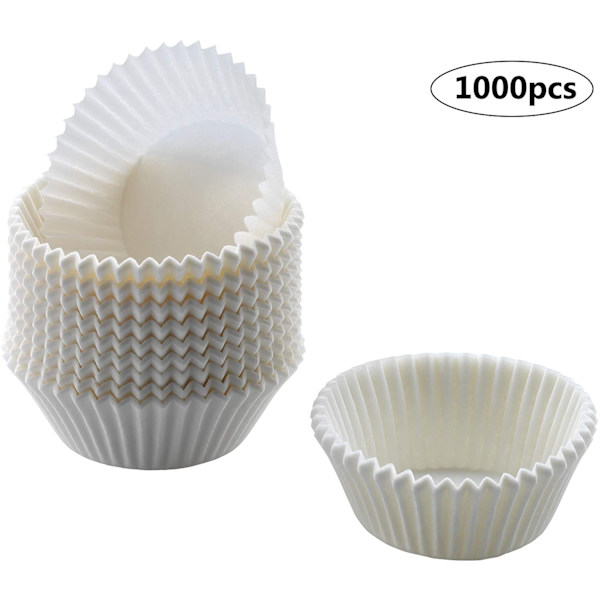 Papirbageforme, papirmuffinforme, cupcake-, muffin- og buddingforme 1000pcs