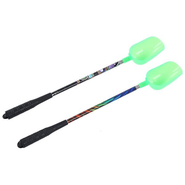 2PCS Fiskebete Kastskedar Teleskopisk 3 Sektioner Rostfritt Stål Plast Fiskebete Slev för Utomhusbruk